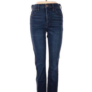 27" Madewell Skinny leg, super low rise, boho dark wash with whiskering